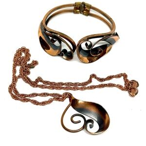 Vintage Copper By Bell Bracelet & Necklace